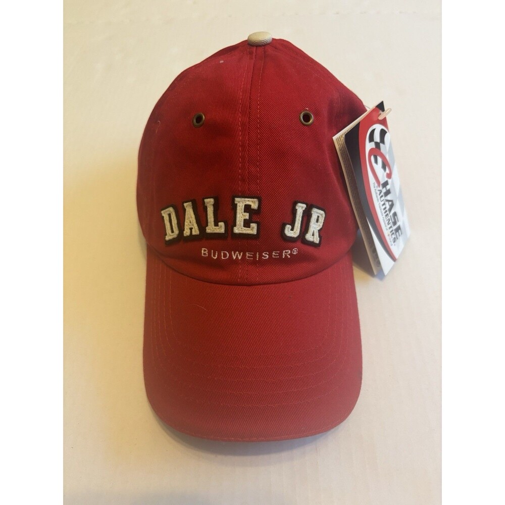 Chase Authentics Dale Earnhardt Jr Budweiser NASCAR Cap Red One Size with Tags